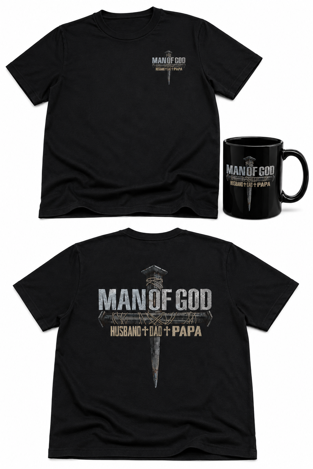 Man Of GOD Tee and Coffee Mug Bundle