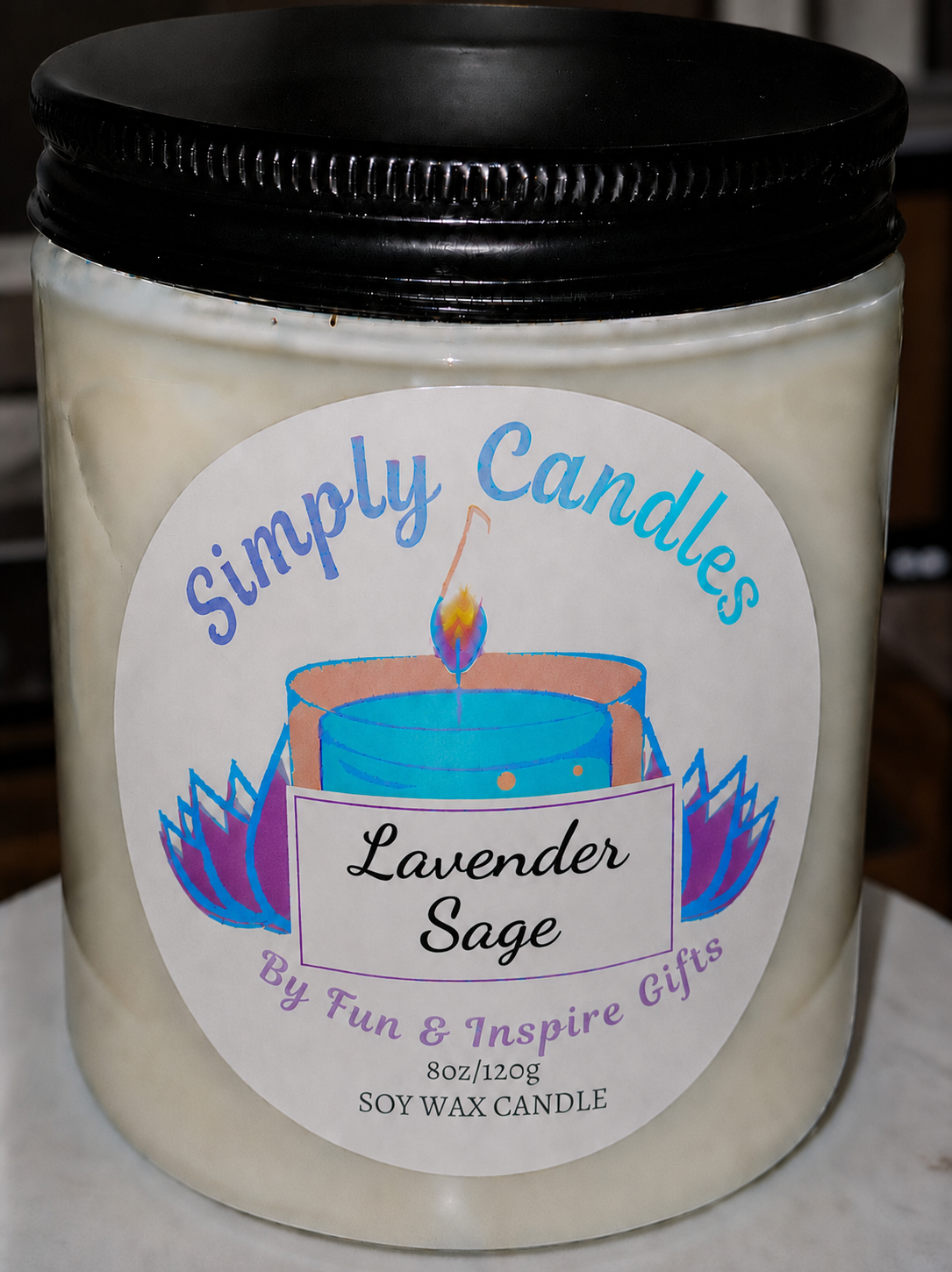 Lavender Sage Scented Candle