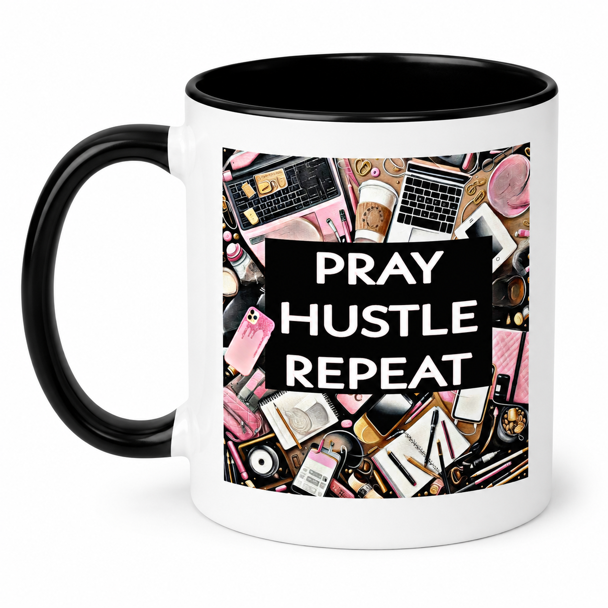Pray, Hustle, Repeat Coffee Mug