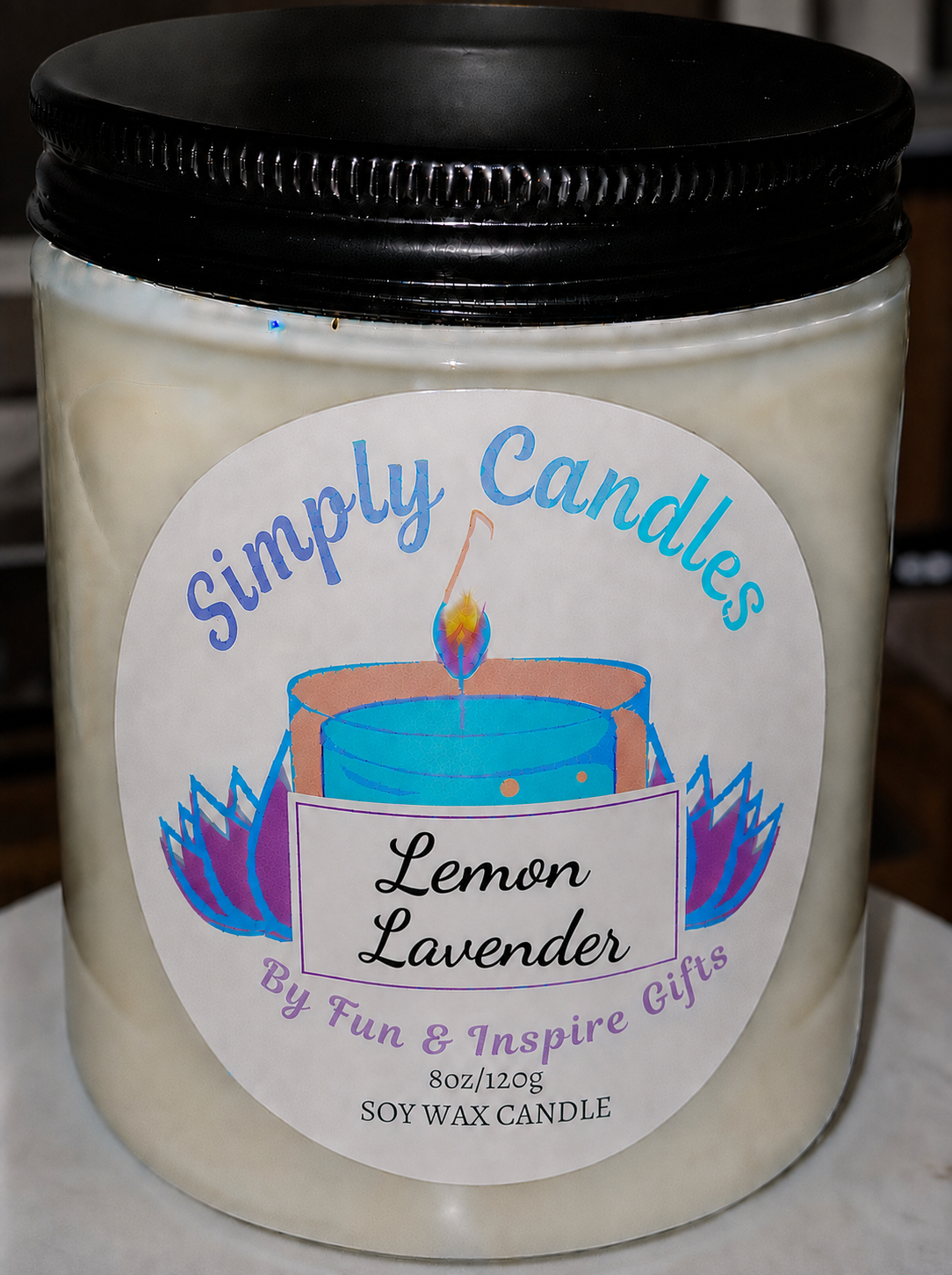 Lemon Lavender Scented Candle