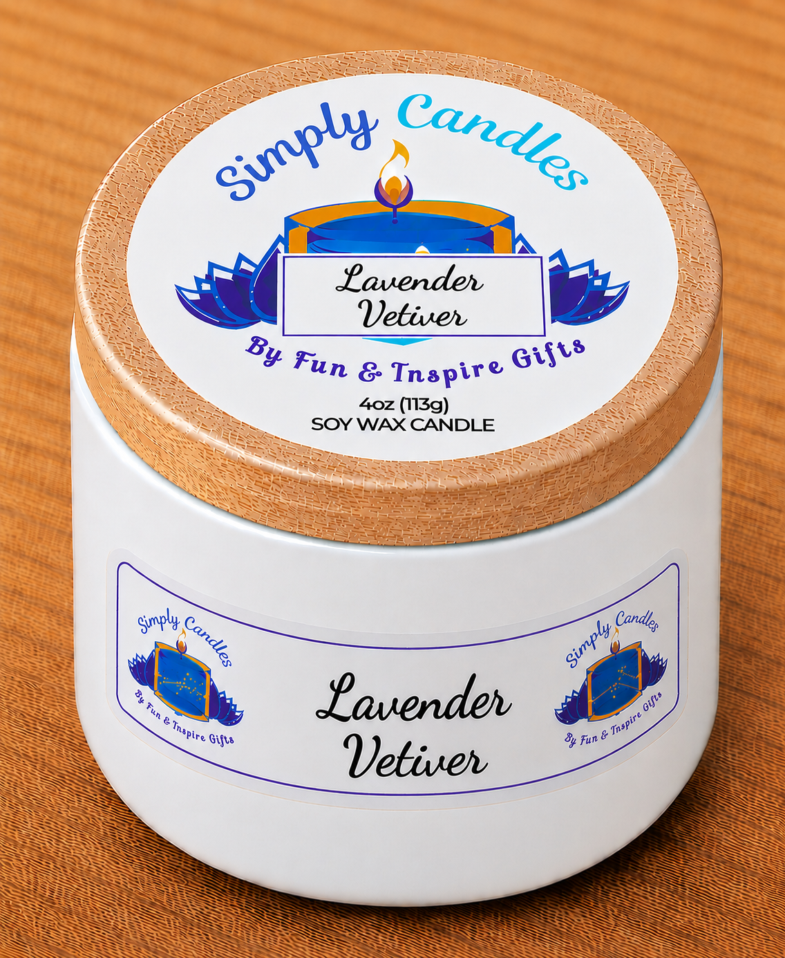 Lavender Vetiver Scented Candle