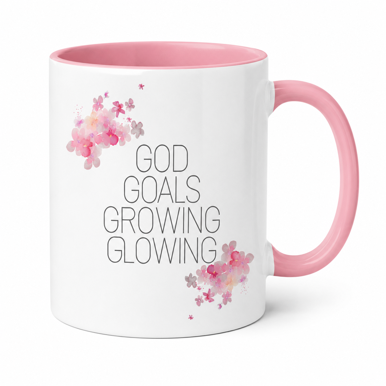 GOD, GOALS, GROWING , GLOWING Coffee Mug