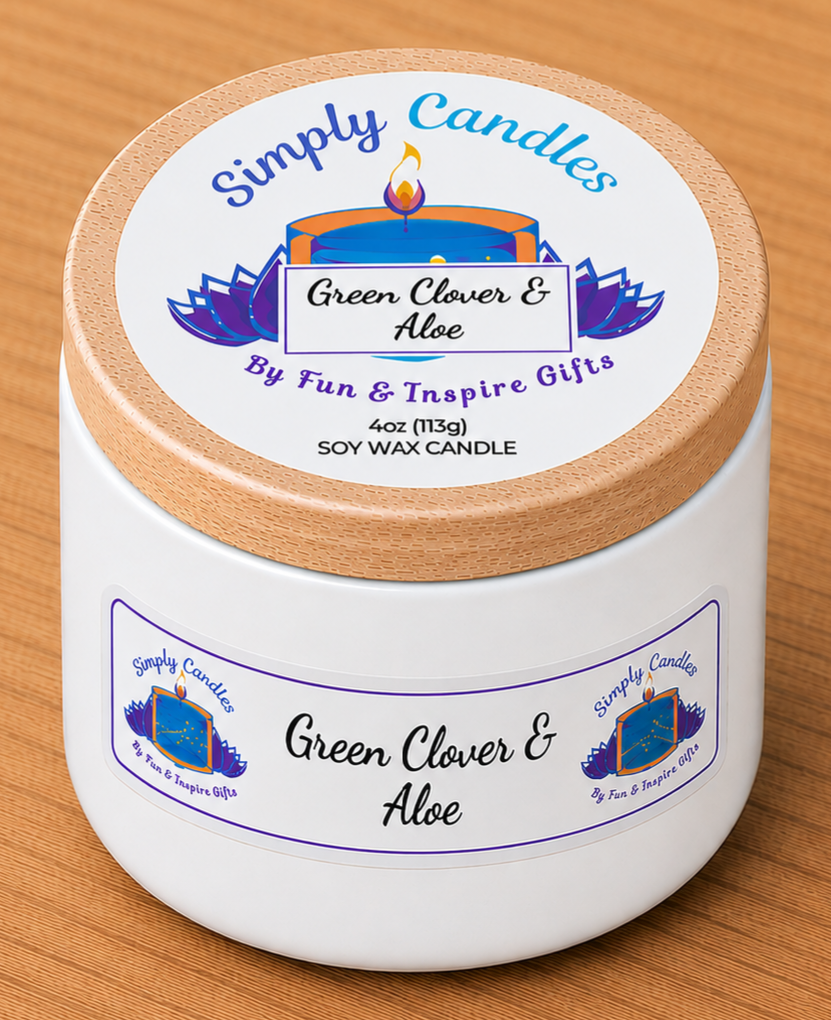 Green Clover and Aloe Scented Candle