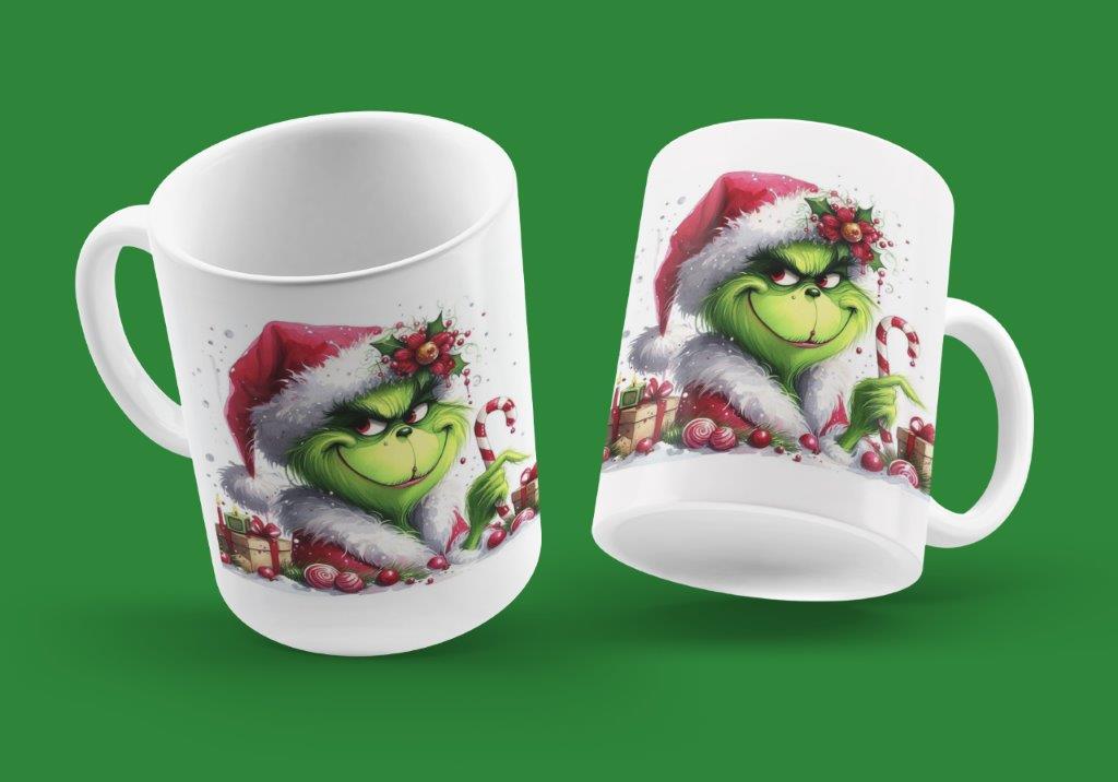 Christmas Holly Grinch Coffee Mug