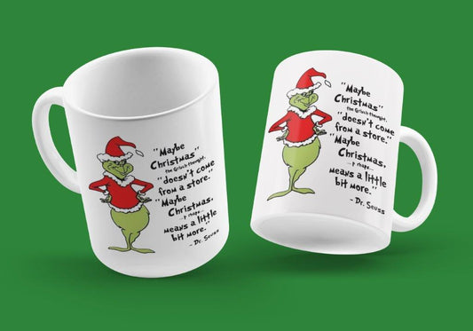 The Grinch Explains Christmas Coffee Mug