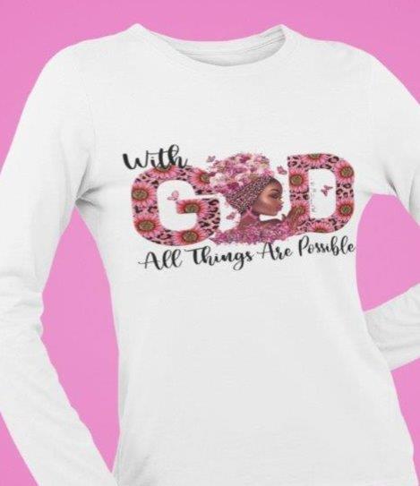 With God All Things Are Possible Ladies Tee