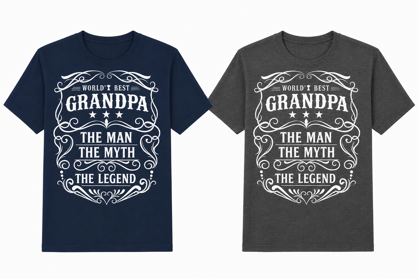 Grandpa The Man, The Myth, The Legend Tee and Coffee Mug Bundle