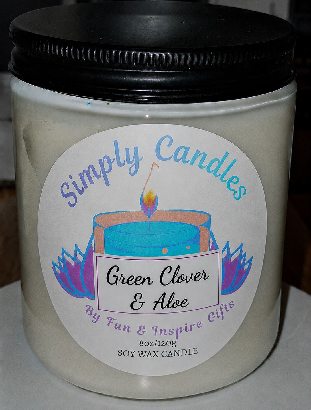 Green Clover and Aloe Scented Candle