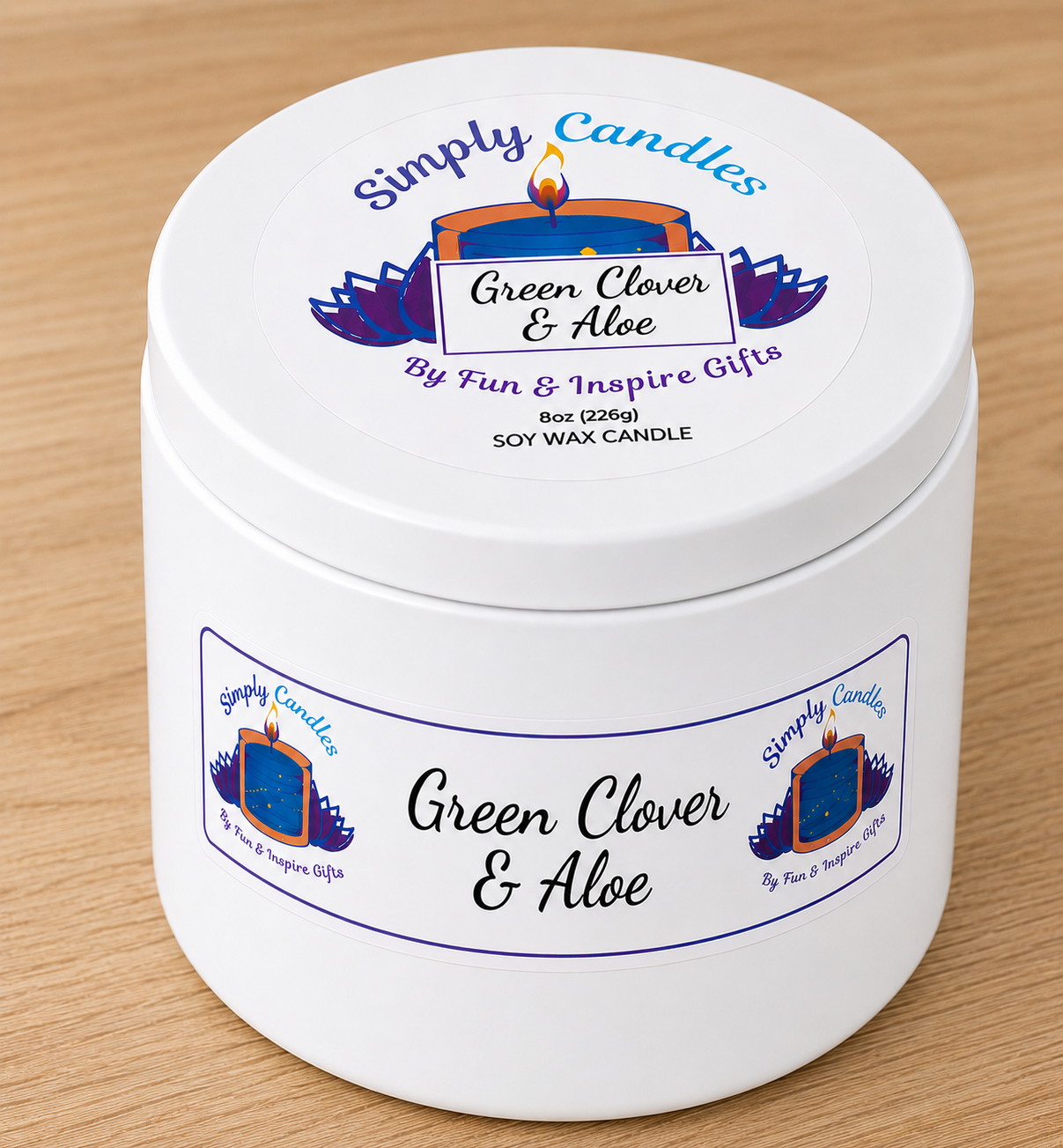 Green Clover and Aloe Scented Candle
