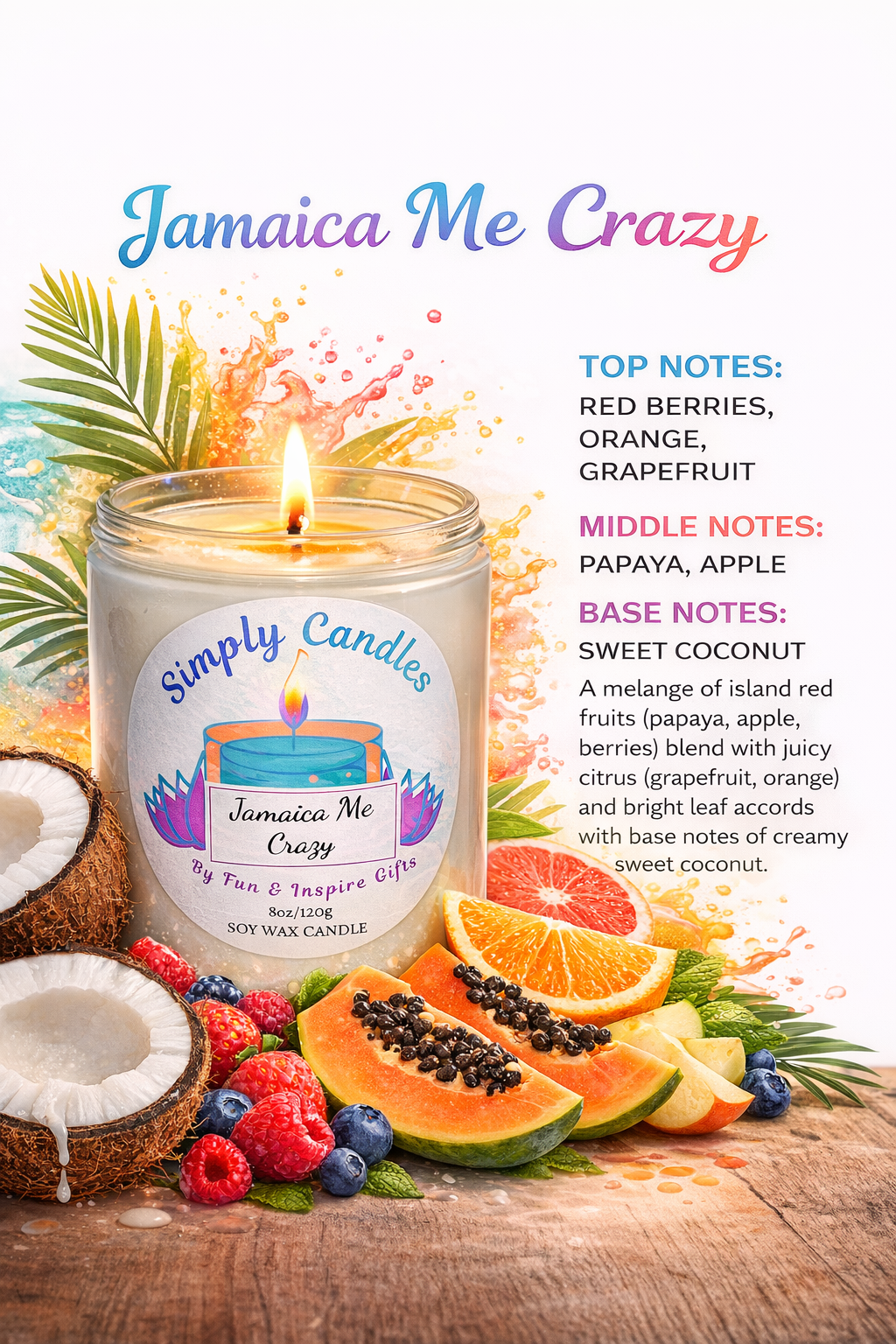 Jamaica Me Crazy Scented Candle