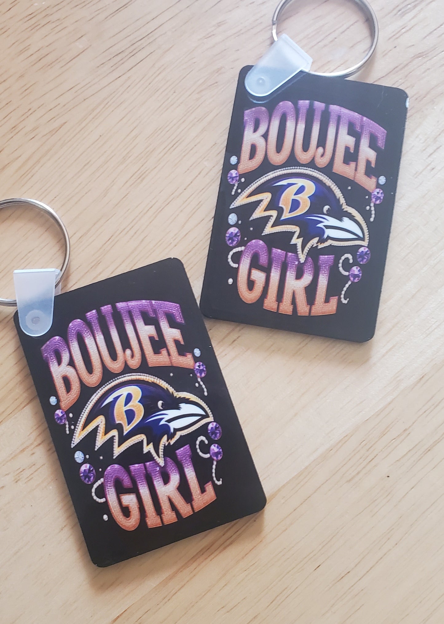 Boujee Ravens Woman Keychain