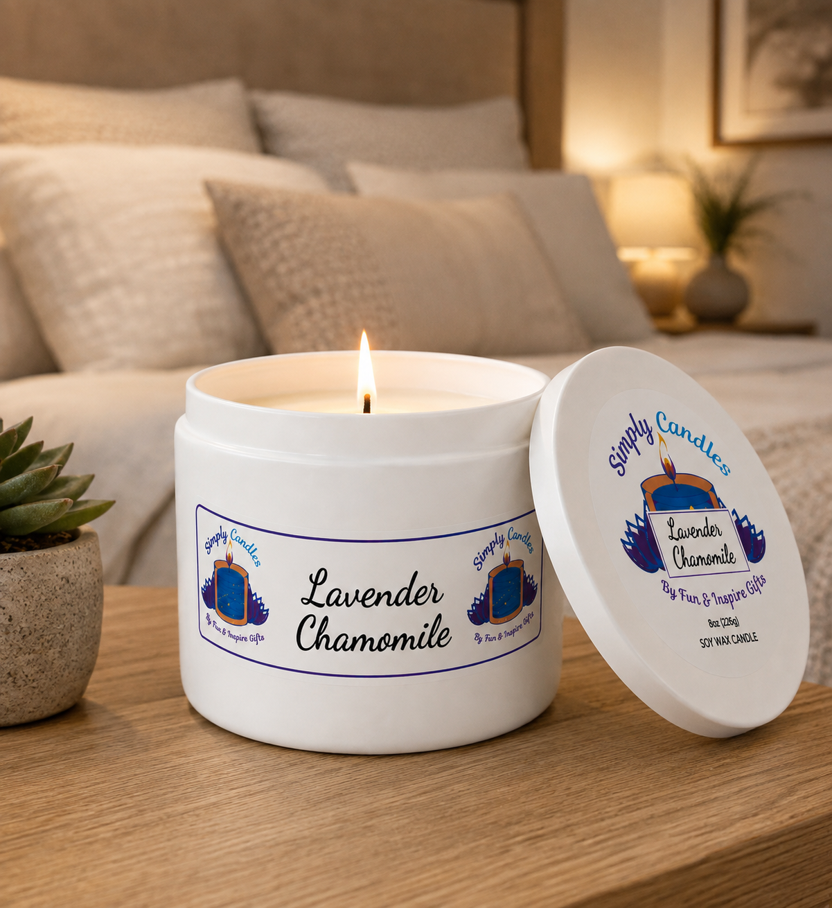 Lavender Chamomile Scented Candle