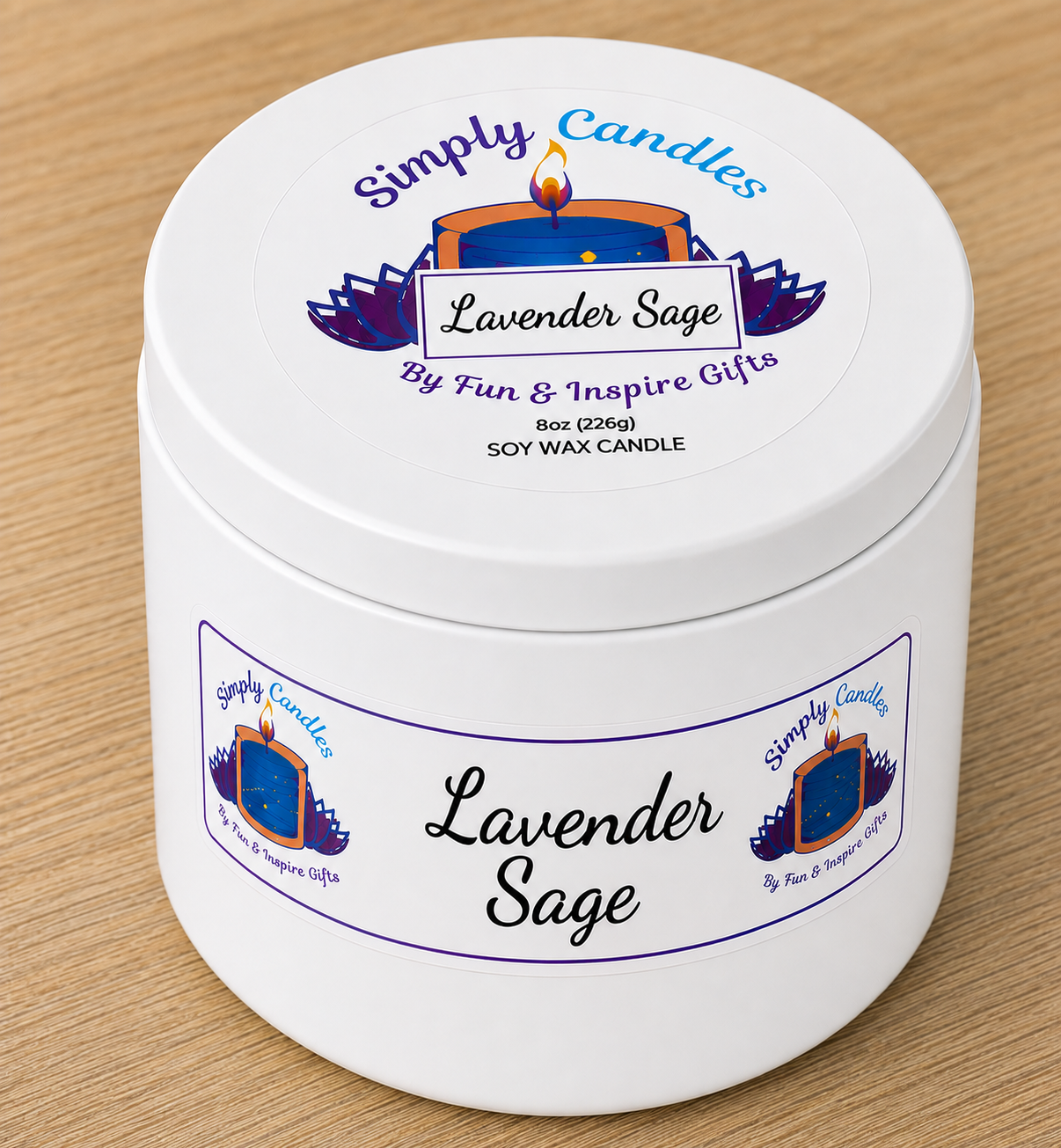 Lavender Sage Scented Candle