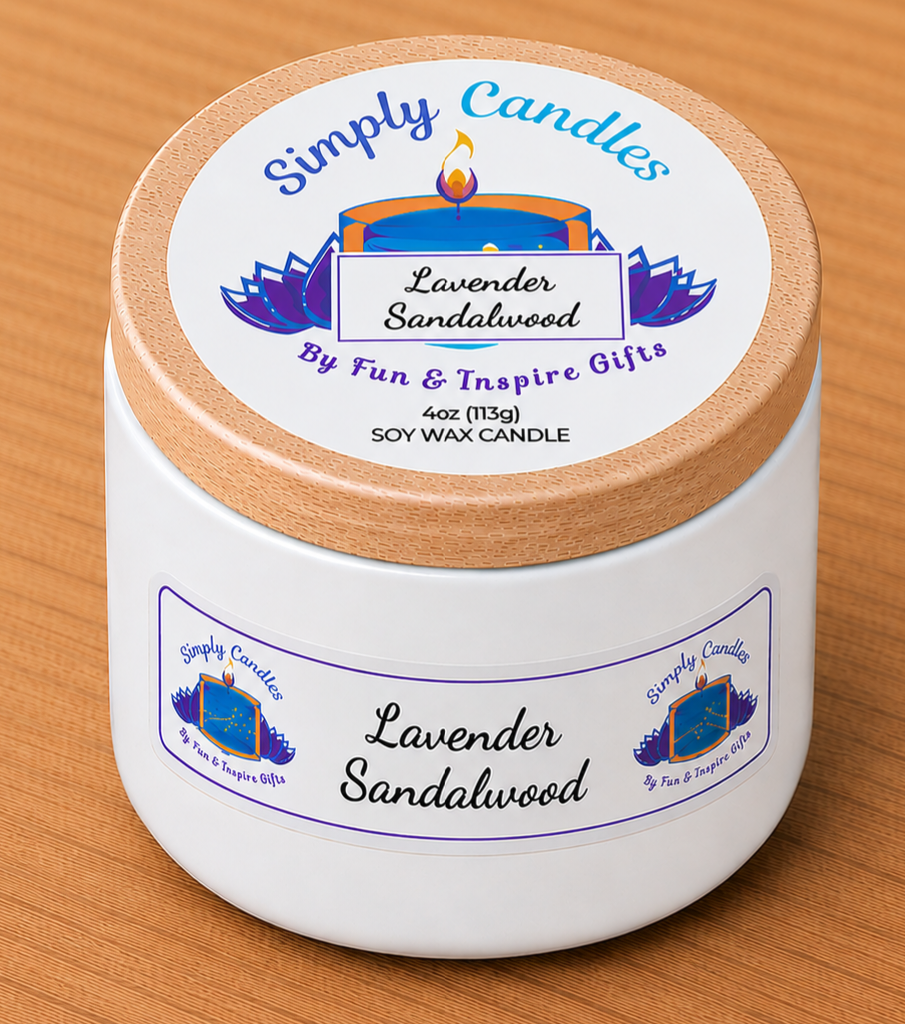 Lavender Sandalwood Scented Candle