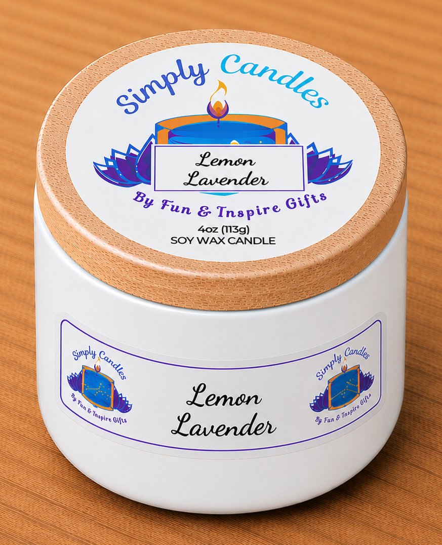 Lemon Lavender Scented Candle