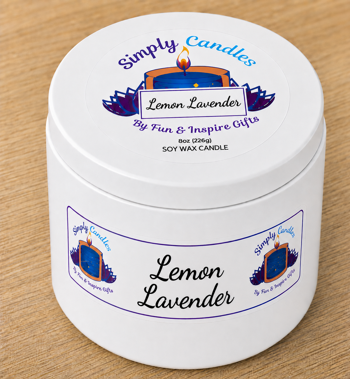 Lemon Lavender Scented Candle