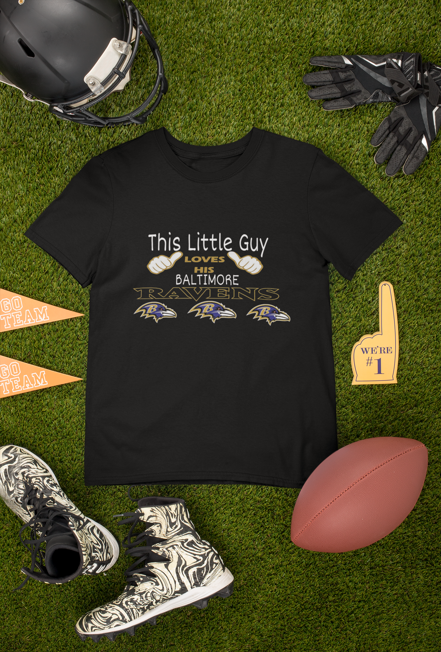 This Little Guy Loves His Ravens Tee