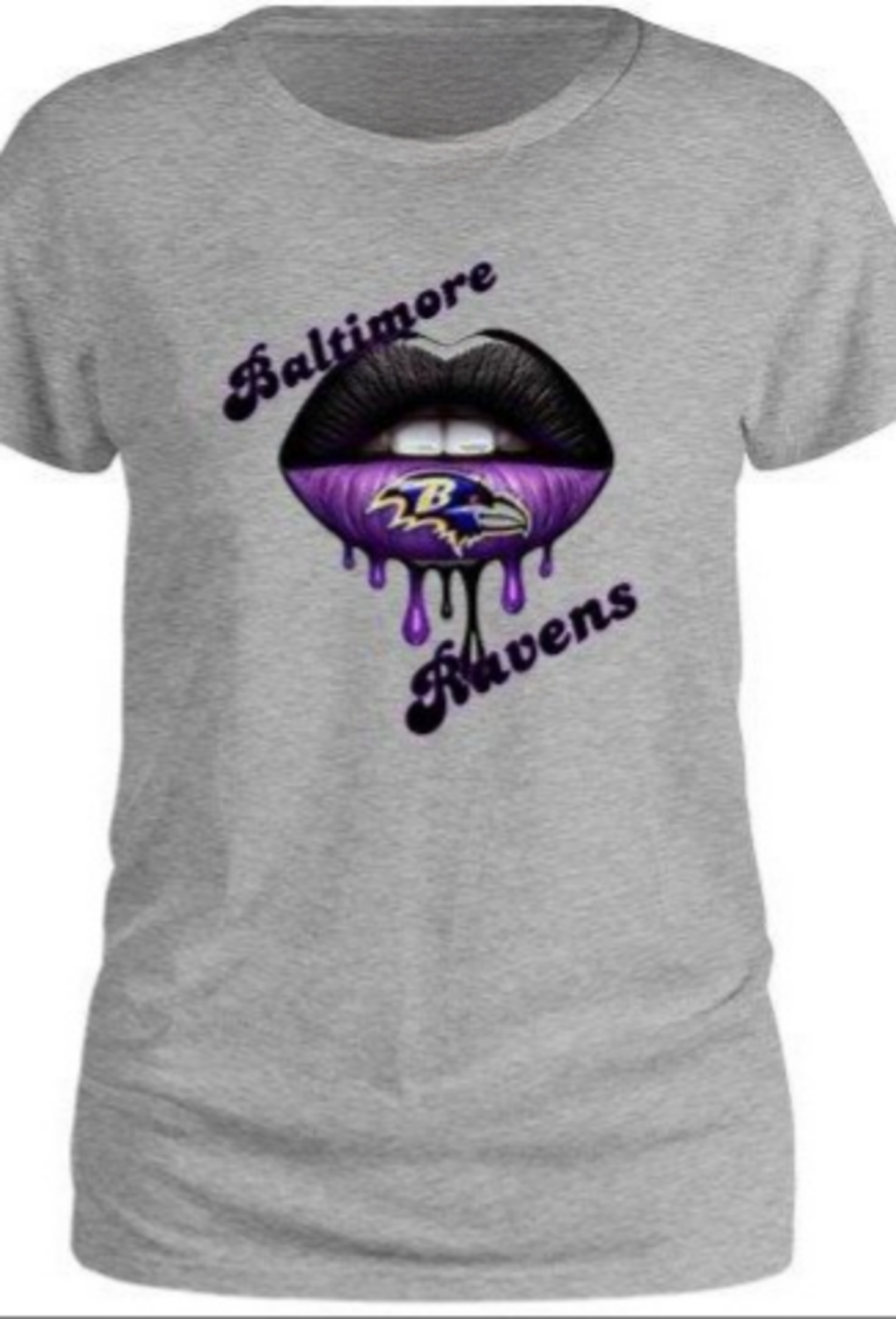 Ravens Dripping Lips Ladies Tee