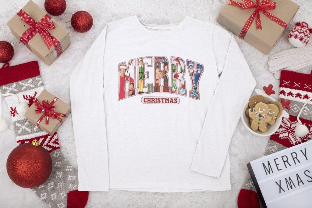 Merry Christmas Classic Movies Tee