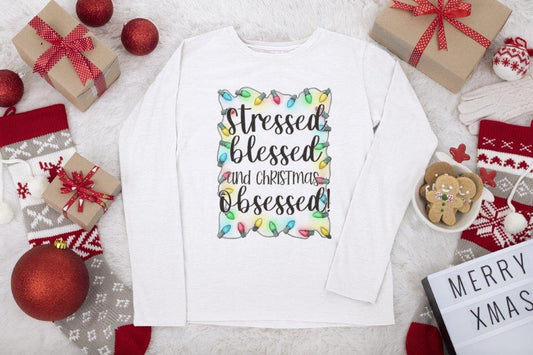 Stressed, Blessed and Christmas Obsessed Tee