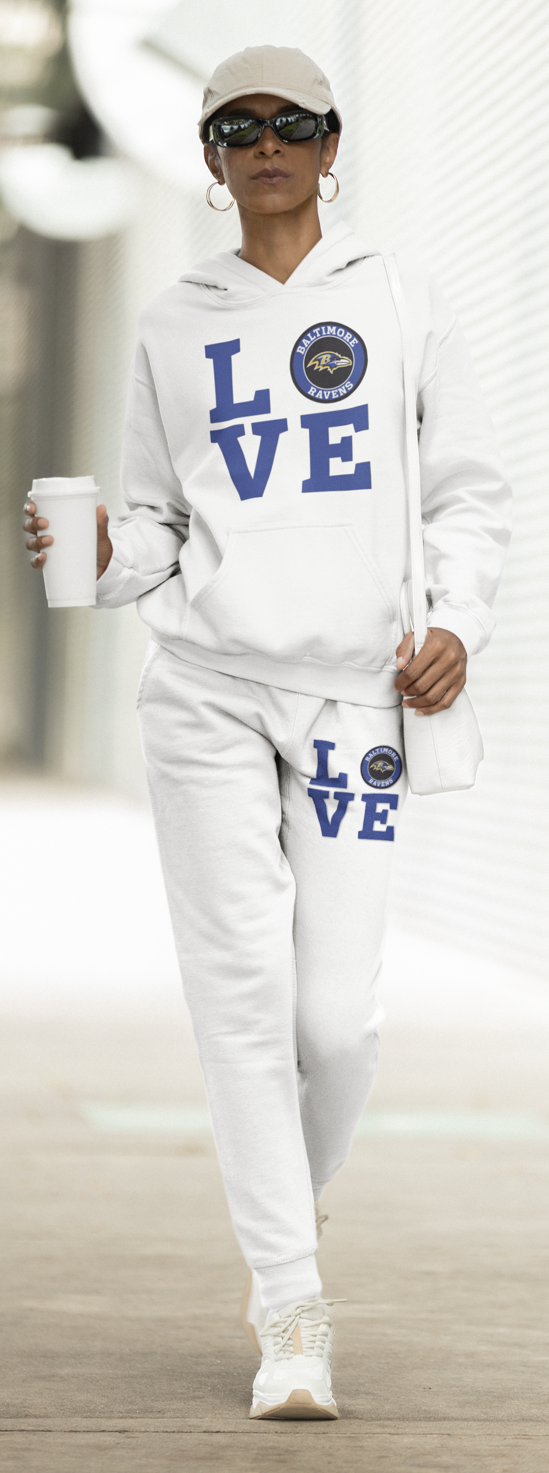 Ladies LOVE Ravens Hoodie Sweatsuit