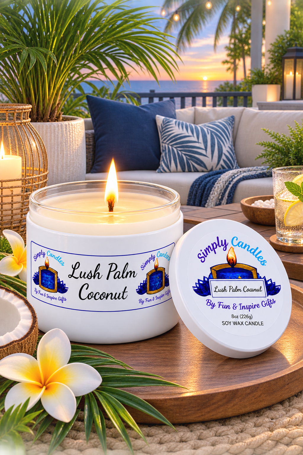 Lush Palm and Coconut Scented Candle