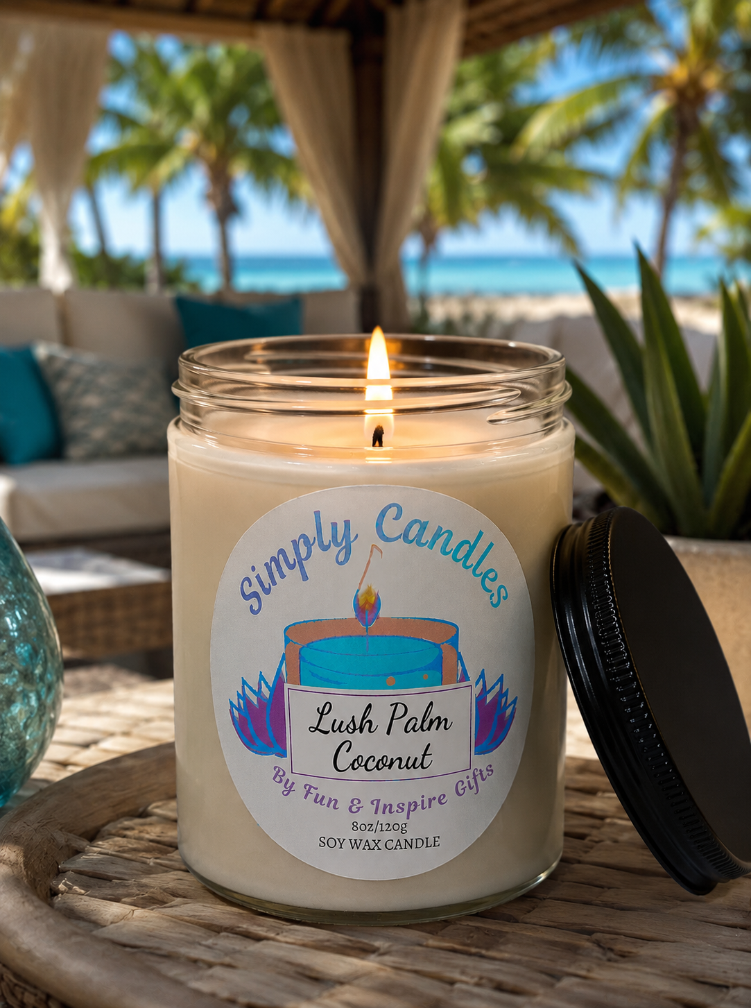 Lush Palm and Coconut Scented Candle