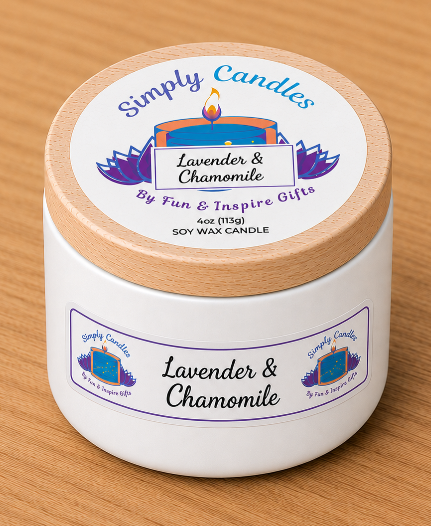 Lavender Chamomile Scented Candle