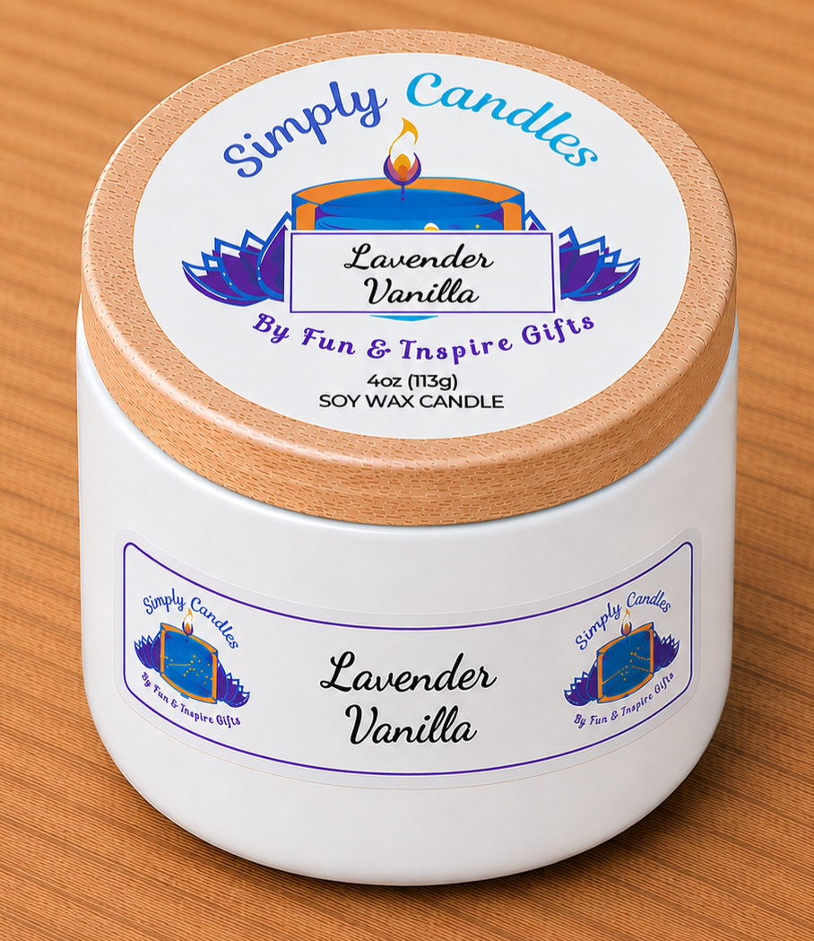 Lavender Vanilla Scented Candle