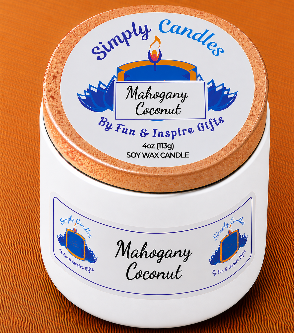 Mahogany Coconut Scented Candle
