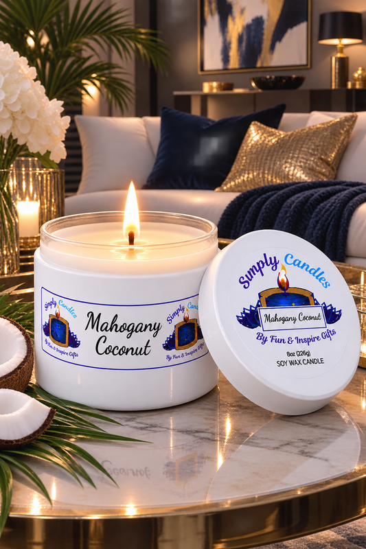 Mahogany Coconut Scented Candle