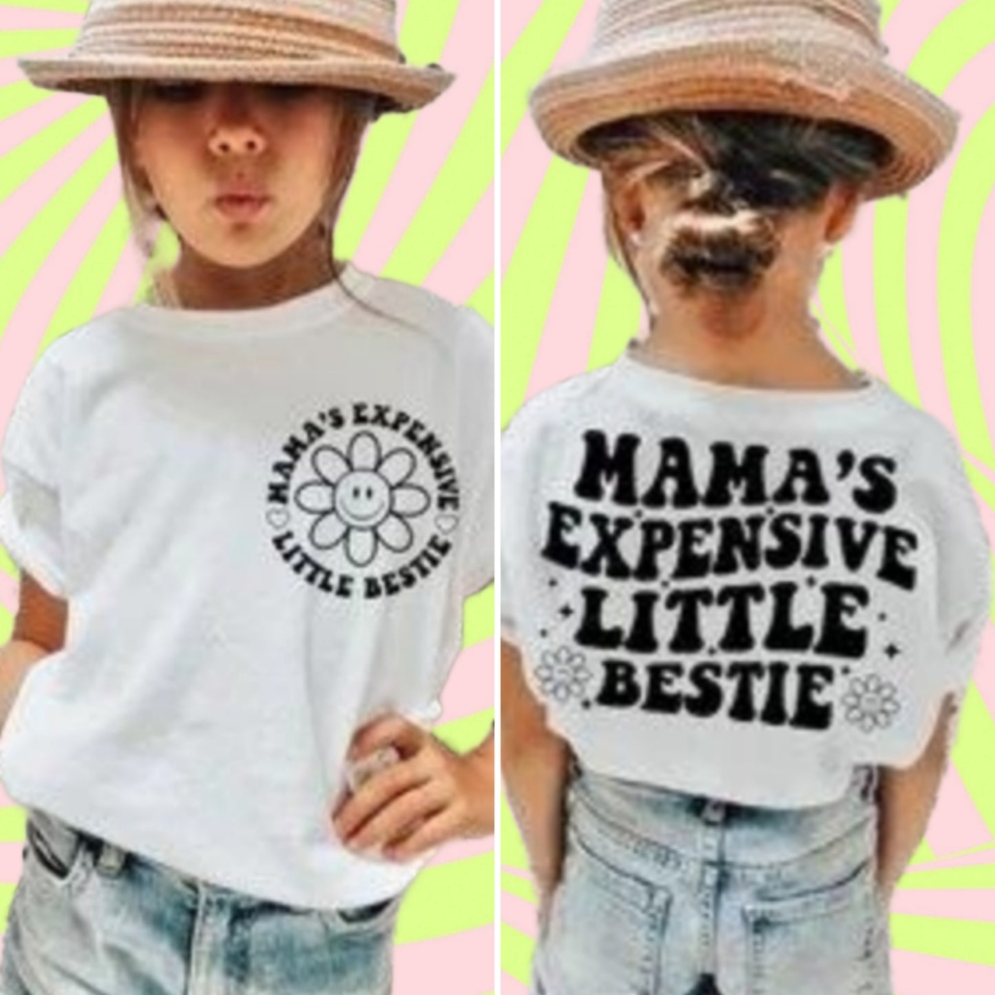 Mama's Expensive Little Bestie Girls Tee