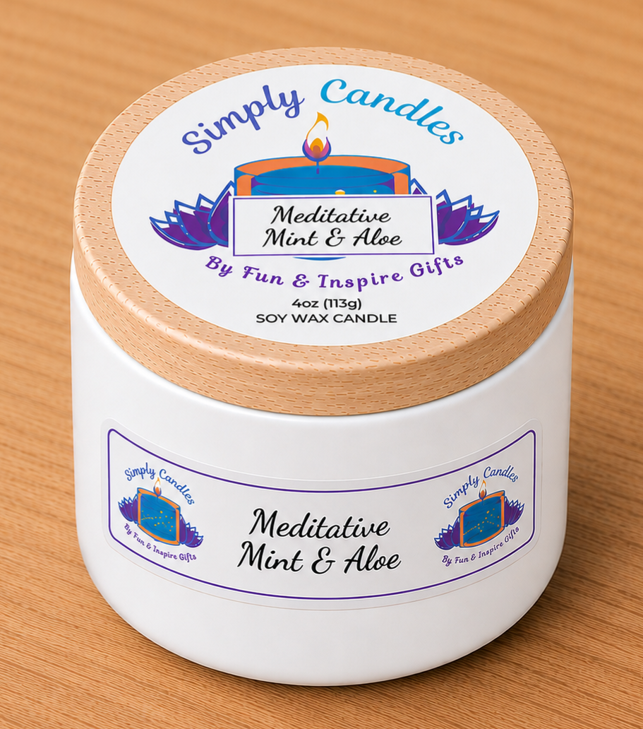 Meditative Mint and Aloe Scented Candle