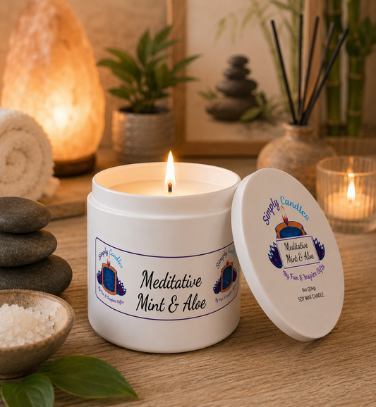 Meditative Mint and Aloe Scented Candle