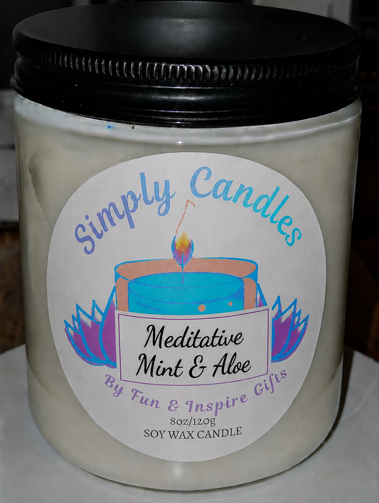 Meditative Mint and Aloe Scented Candle