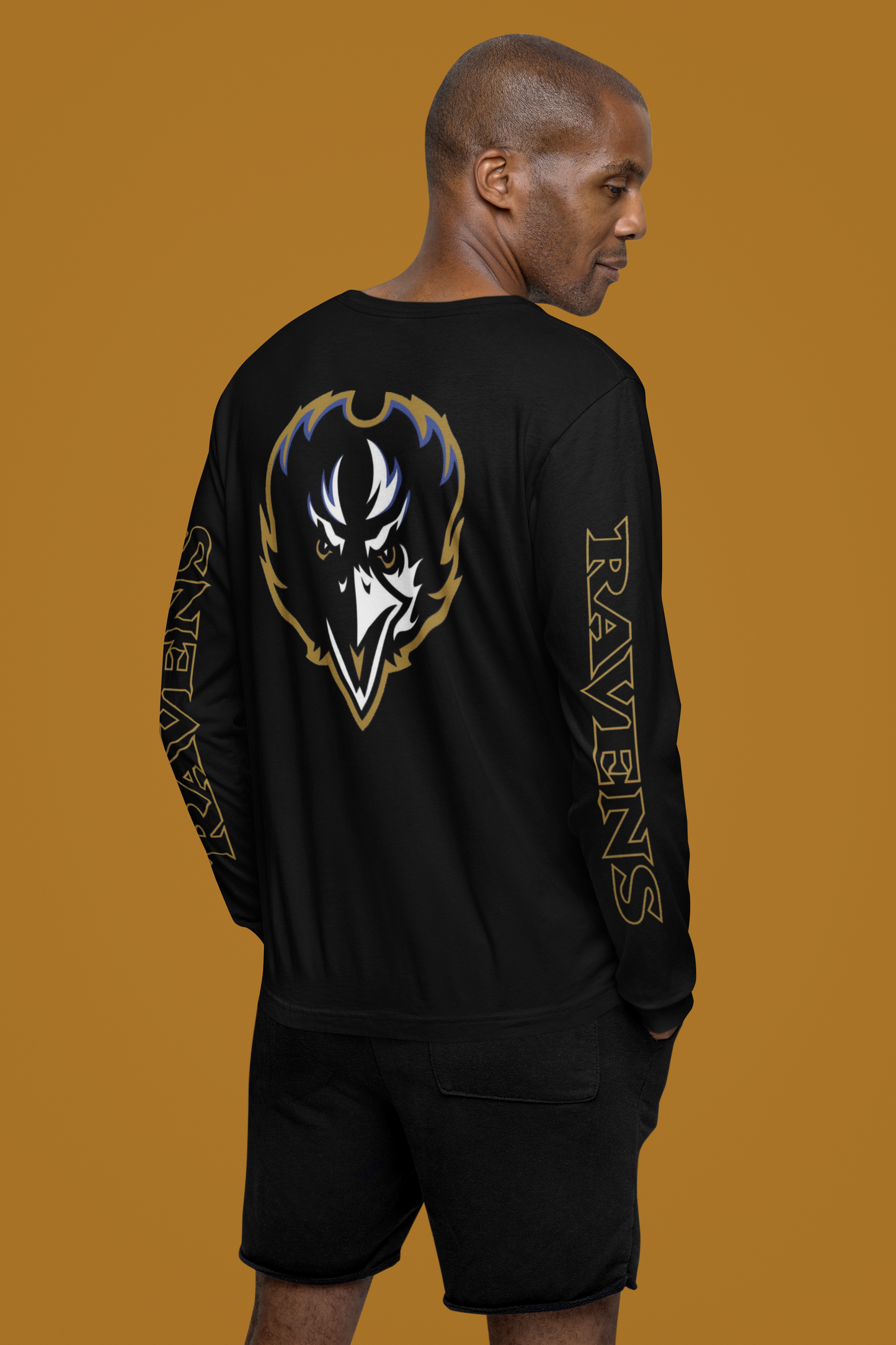 Mens Long Sleeve Ravens Tee