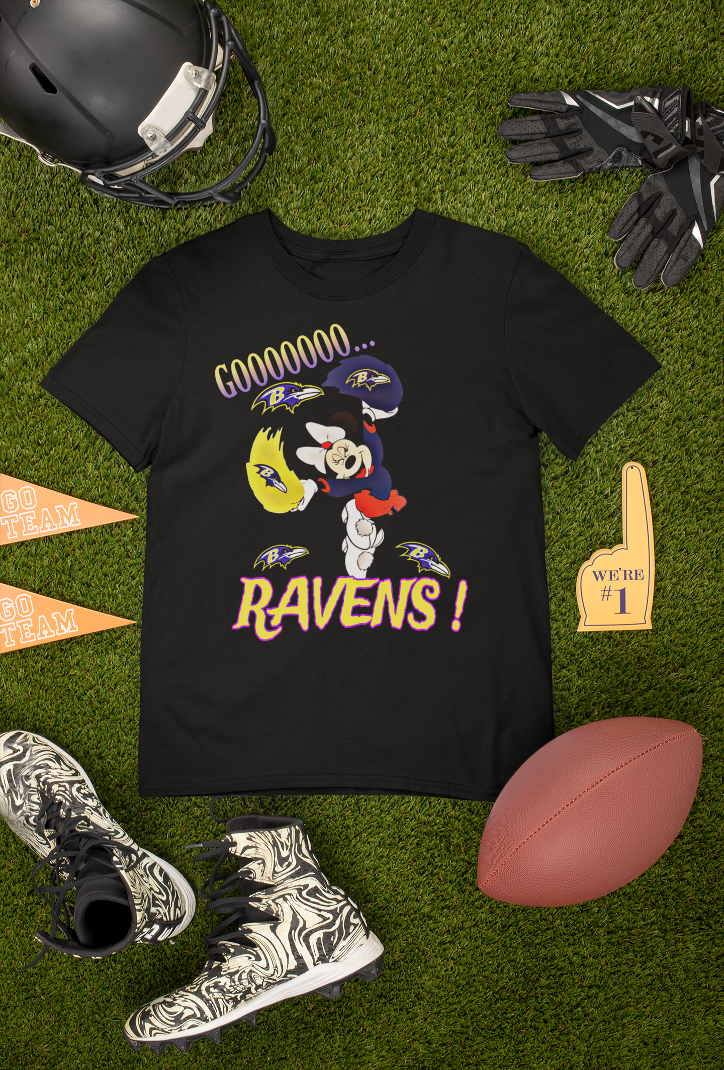 Girls Minnie Mouse Ravens Tee