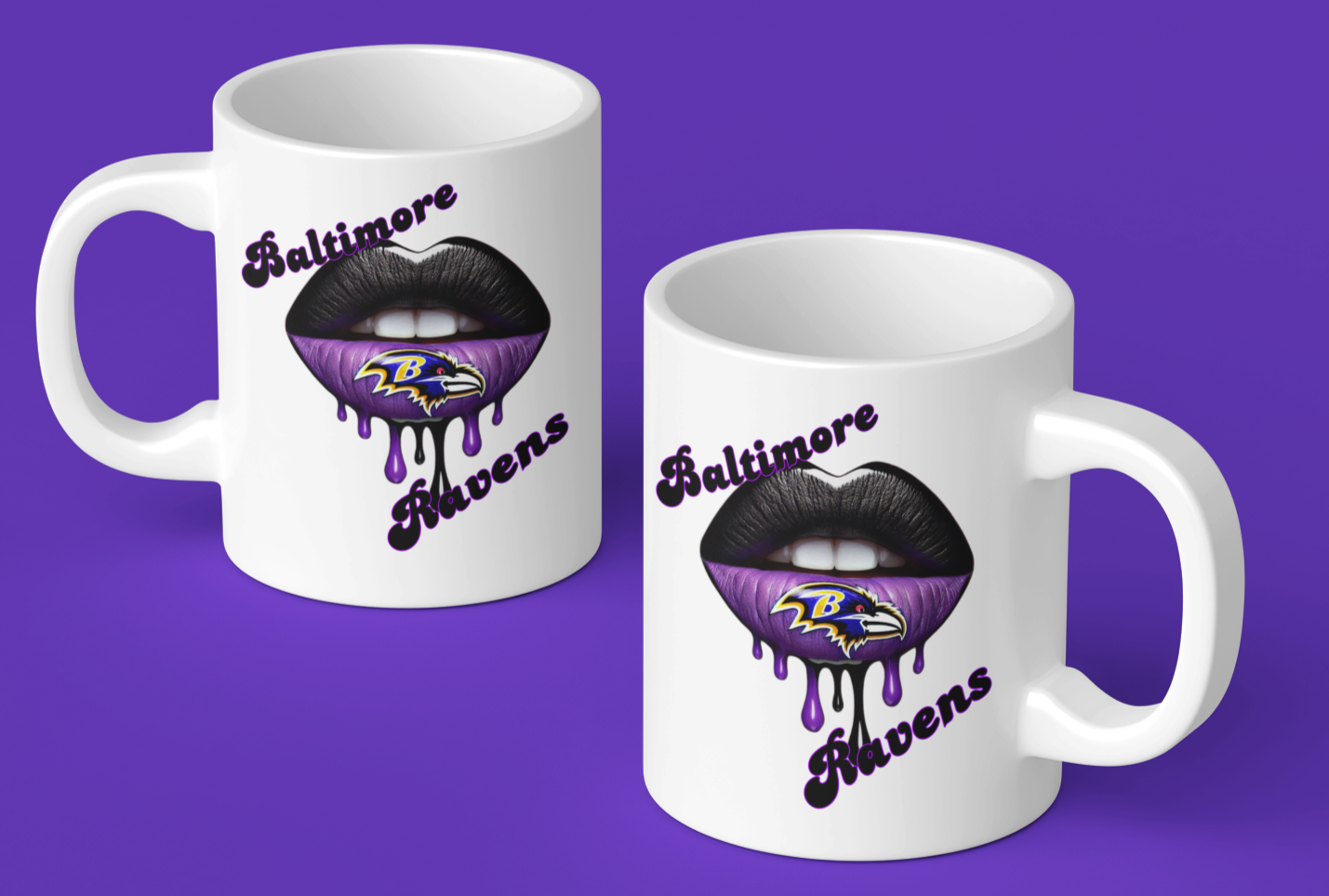 Ravens Dripping Lips Coffee Mug