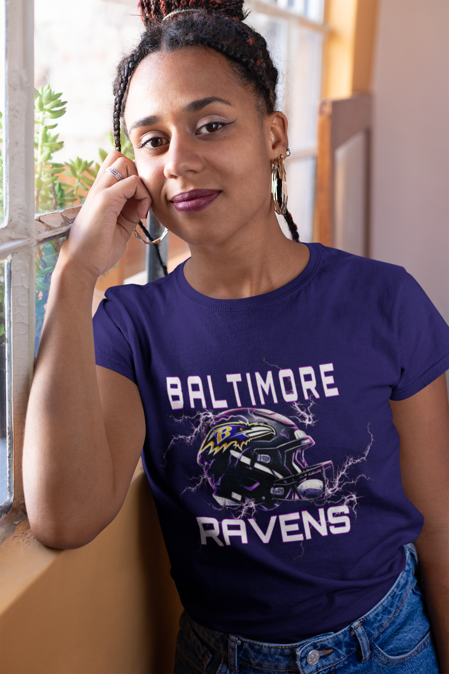 Ladies Ravens Helmet Tee