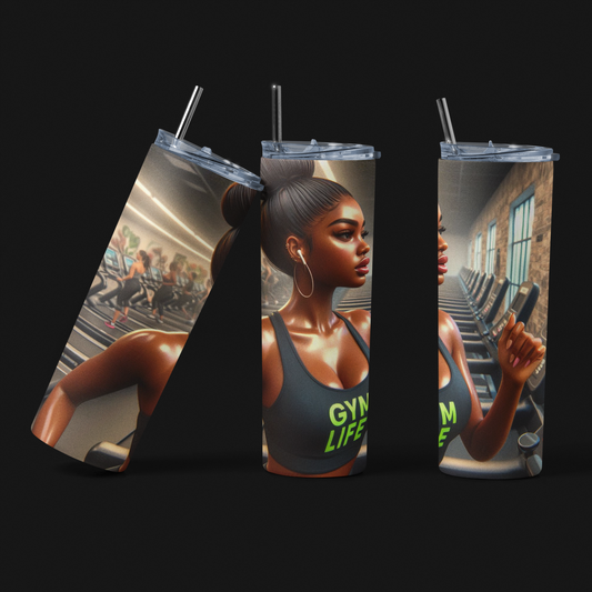 Gym Life Skinny Tumbler