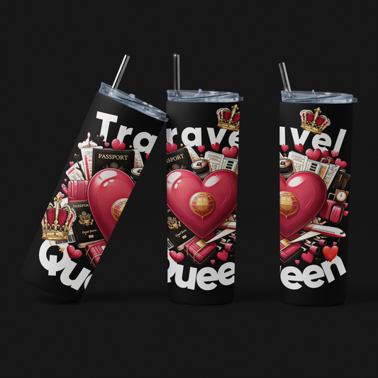 Travel Queen  Skinny Tumbler