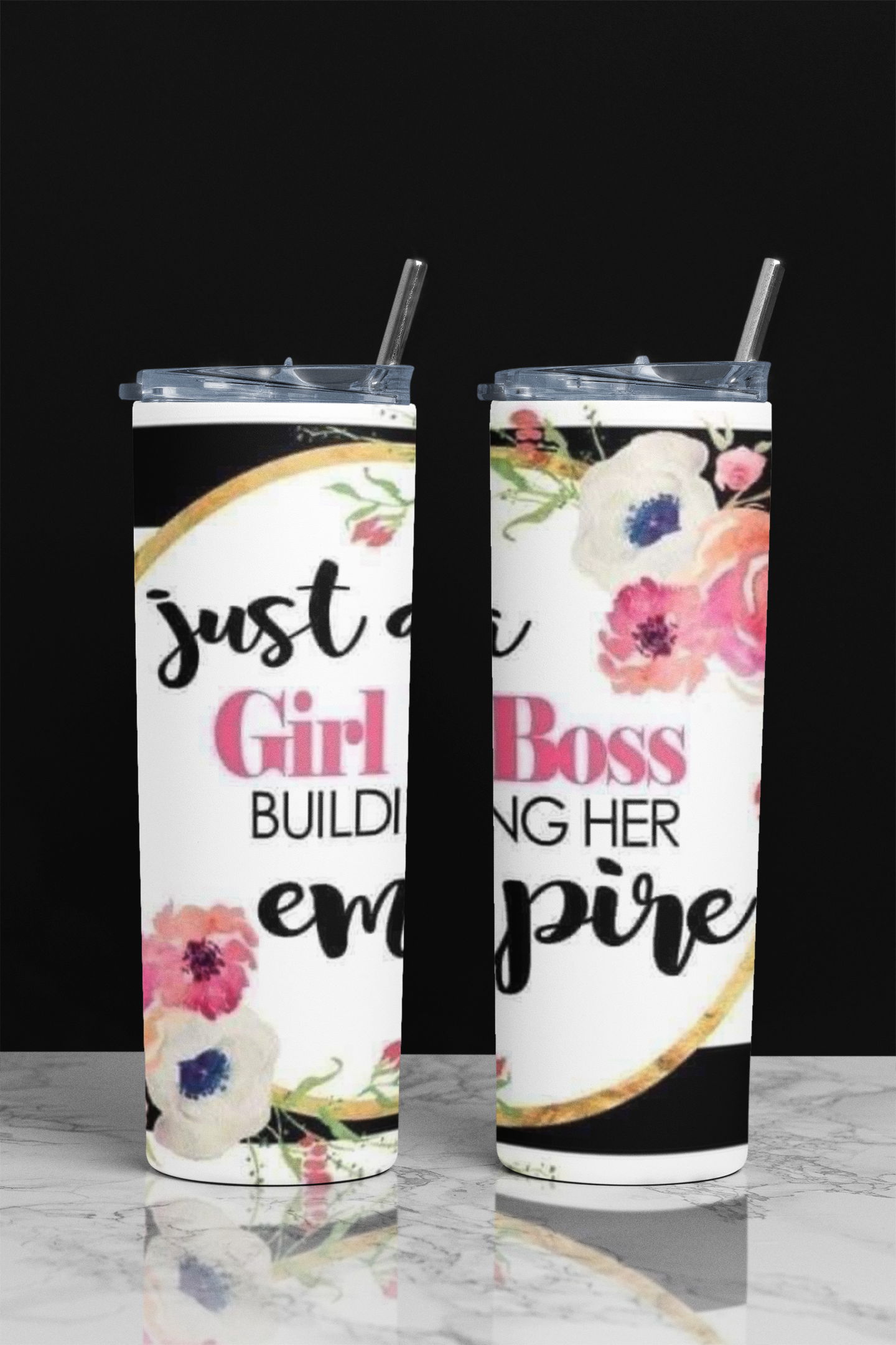 Just a Girl Boss Building Her Empire Skinny Tumbler