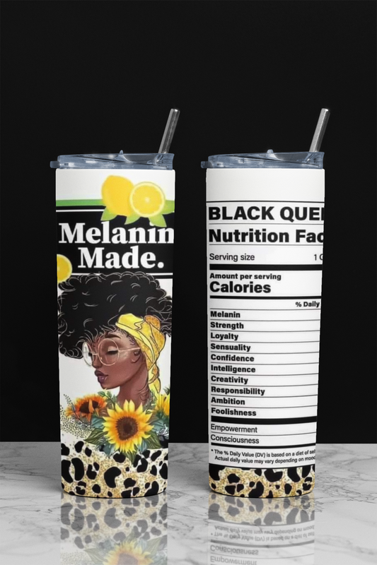 Melanin Made Skinny Tumbler