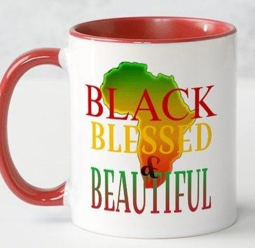 Black Blessed Beautiful Coffee Mug