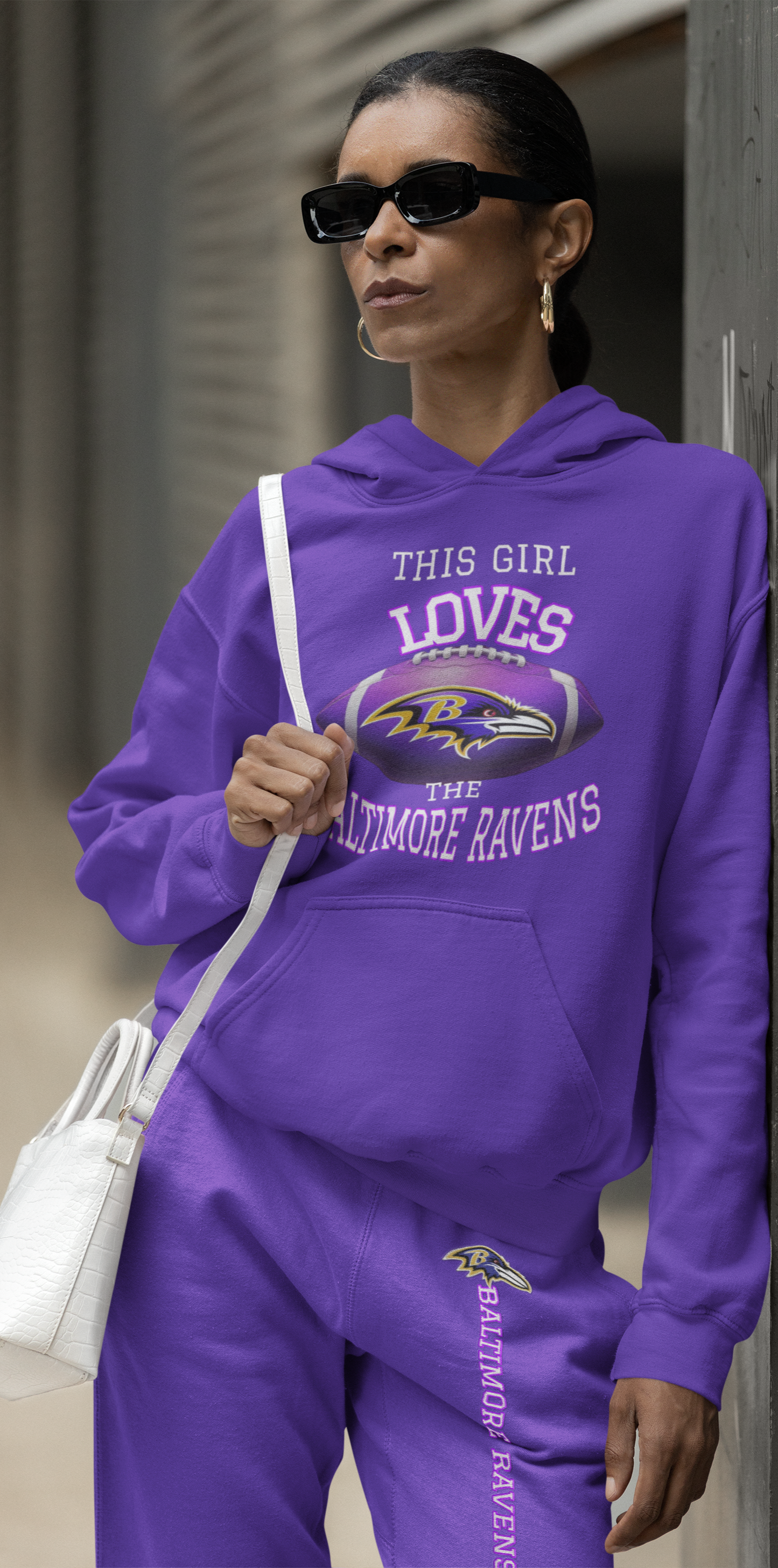 This Girl Loves the Baltimore Ravens Hoodie Sweatsuit