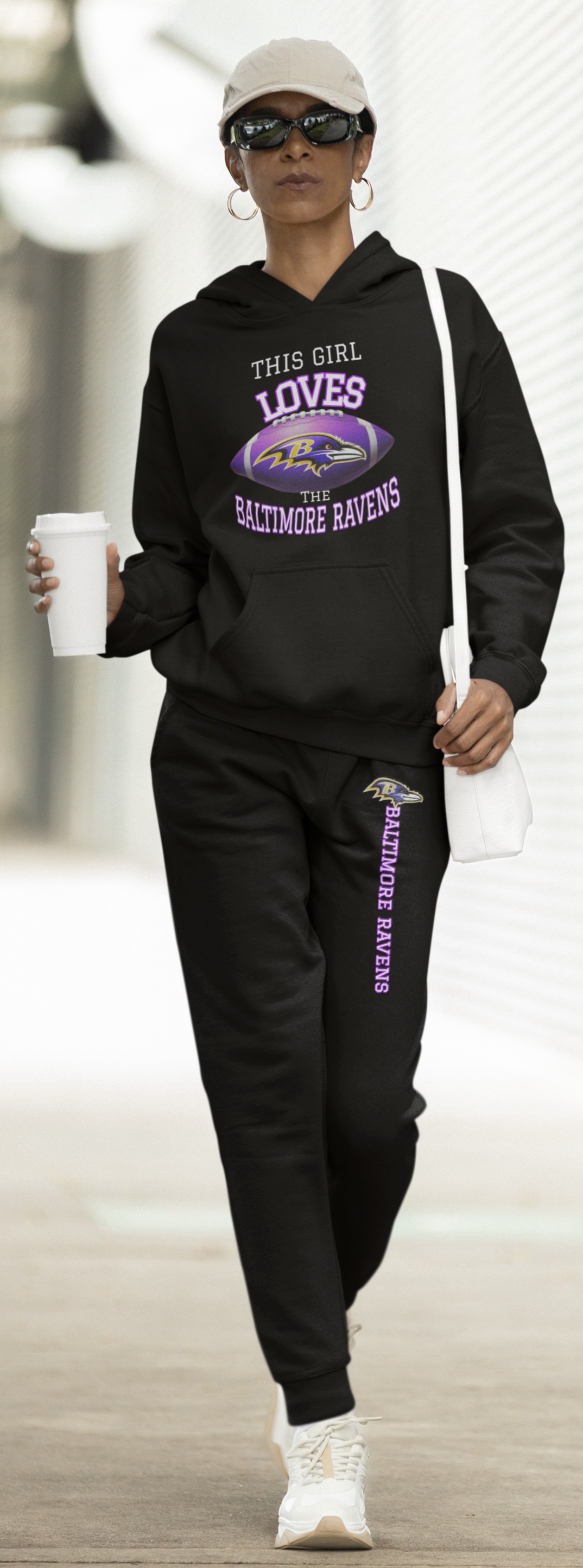 This Girl Loves the Baltimore Ravens Hoodie Sweatsuit