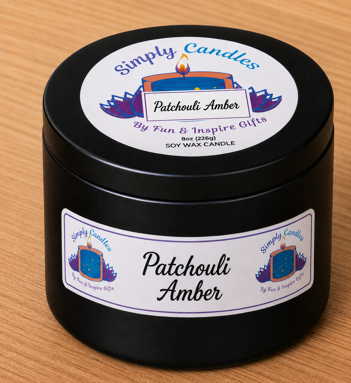 Patchouli Amber Scented Candle