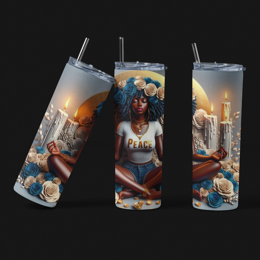 Peace Skinny Tumbler