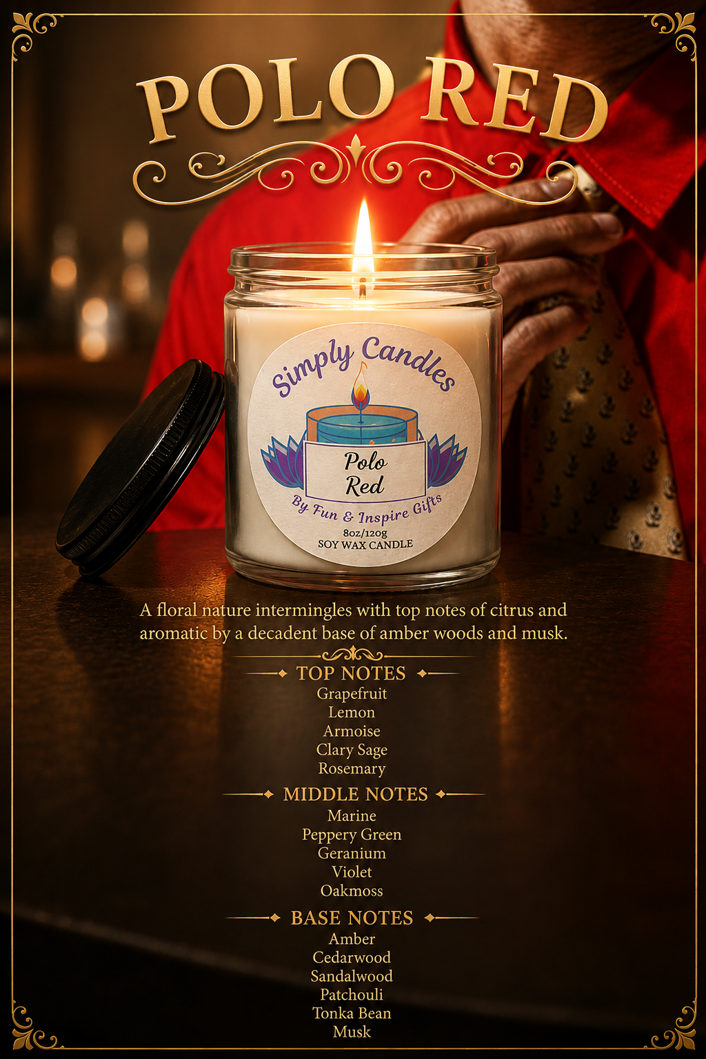 Polo Red Scented Candle