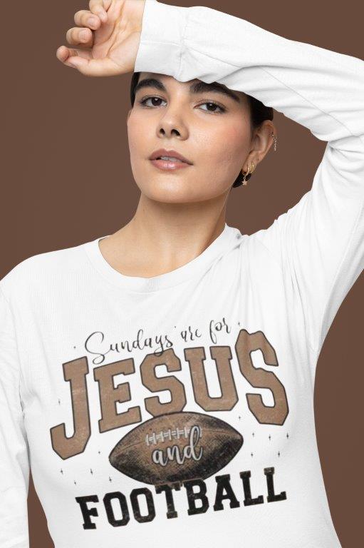 Sundays Are For Jesus and Football Ladies Tee